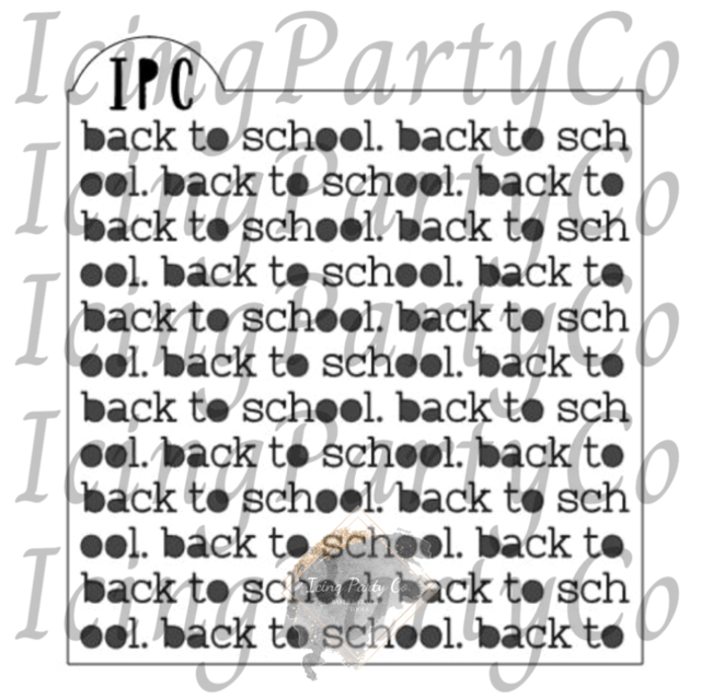 Back To School Typewriter Cookie Stencil