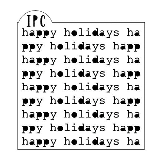 Happy Holidays Typewriter Cookie Stencil