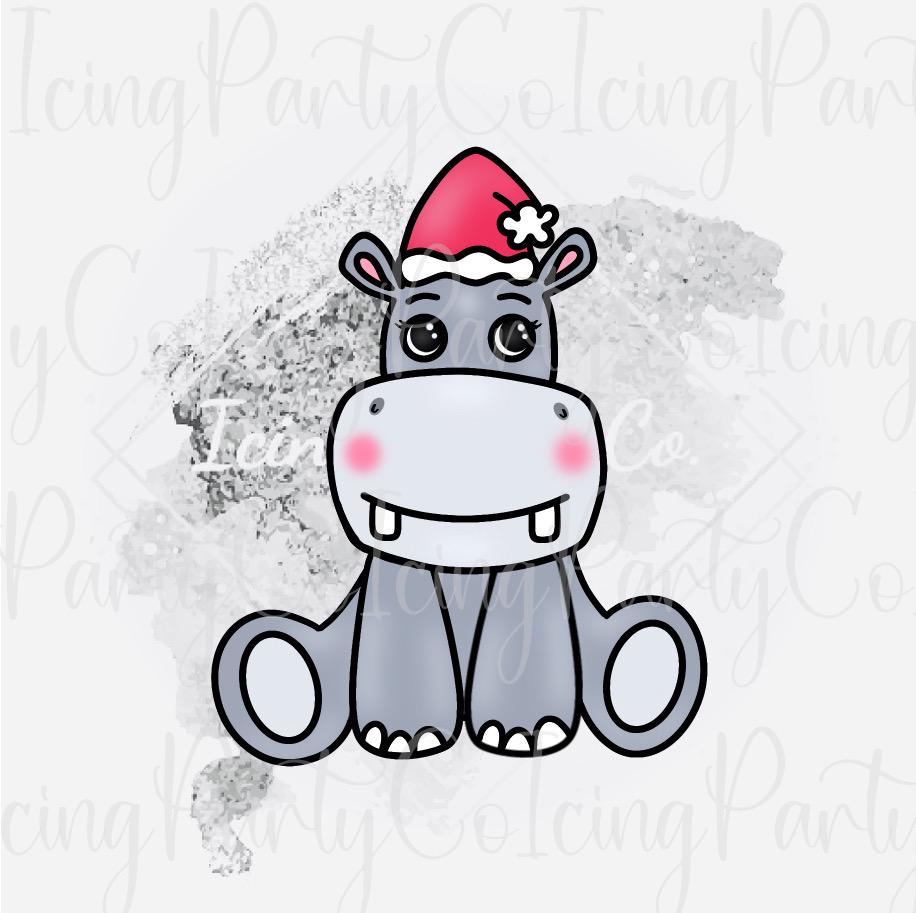 Hippopotamus Christmas Set Cookie Cutter