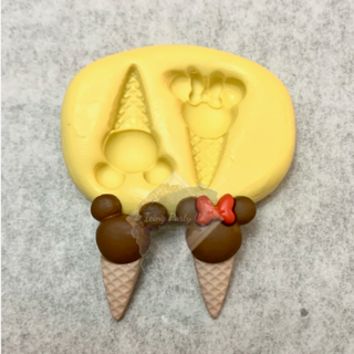 Boy/Girl Mouse Ice Cream Cone Mold