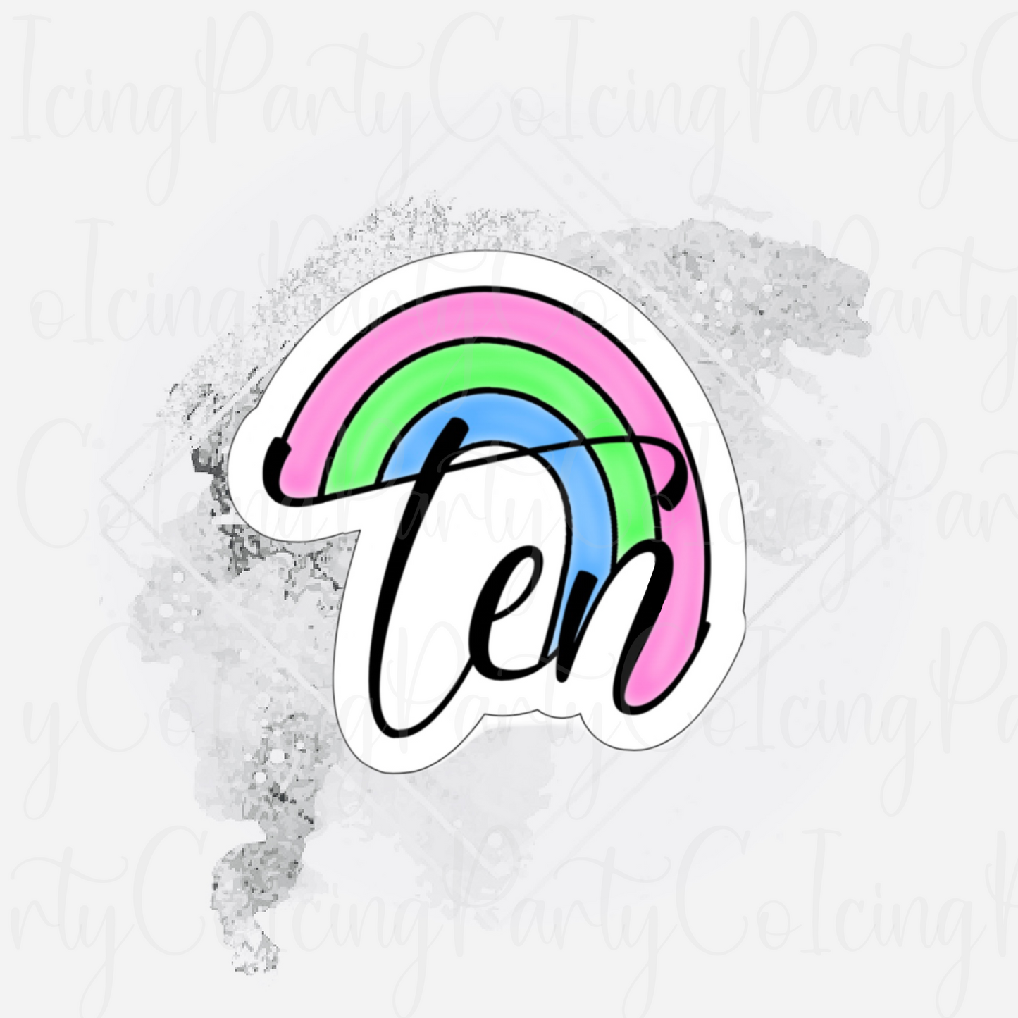 Rainbow Numbers 6-10 Cookie Cutter Set