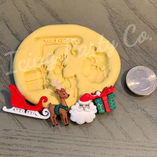 Santa Sleigh & Reindeer Mold