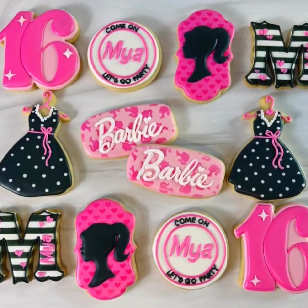 Scattered Doll Head Cookie Stencil