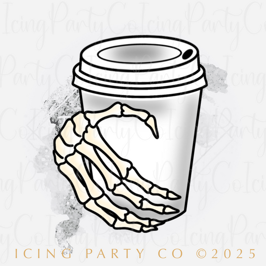 Skeleton Hand Coffee Cup Cookie Cutter