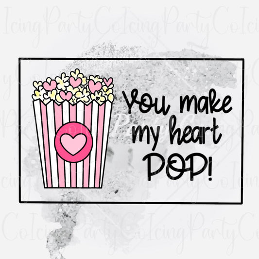 You Make my Heart Pop & Popcorn Cookie Cutter Set