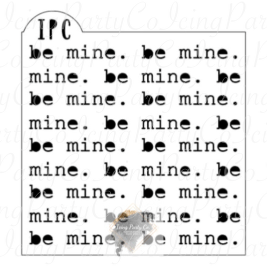 Be Mine Typewriter Cookie Stencil
