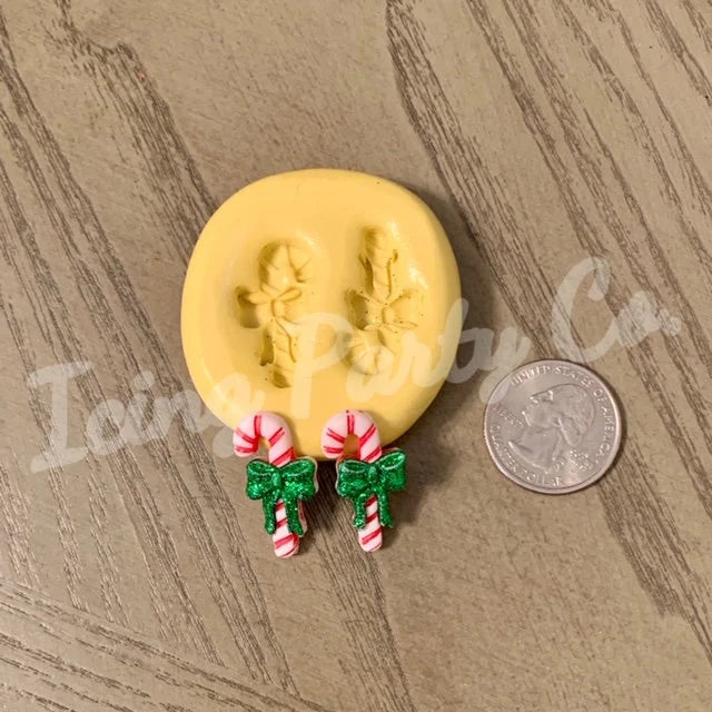 Candy Cane with Bow Mold
