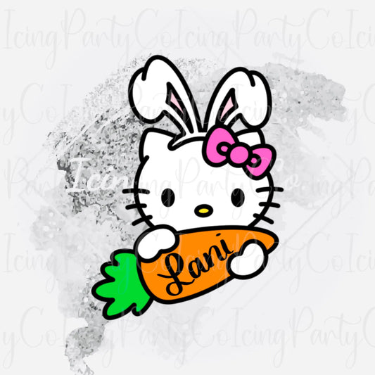 HK Kitty Bunny Carrot Plaque Cookie Cutter