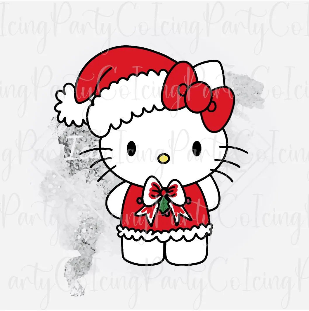 HK Santa Kitty Cookie Cutter