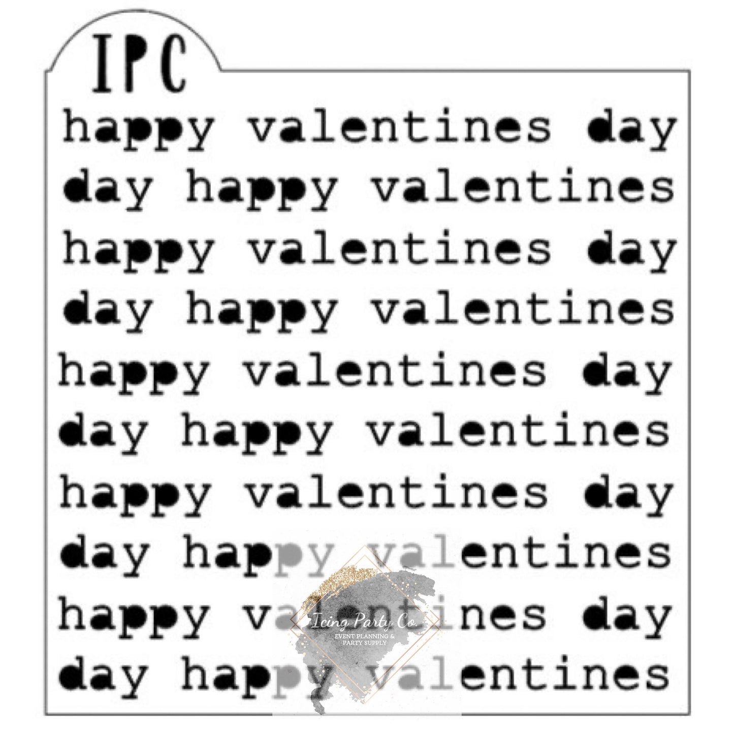 Happy Valentine’s Day Typewriter Cookie Stencil
