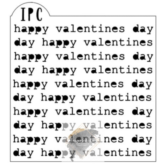 Happy Valentine’s Day Typewriter Cookie Stencil