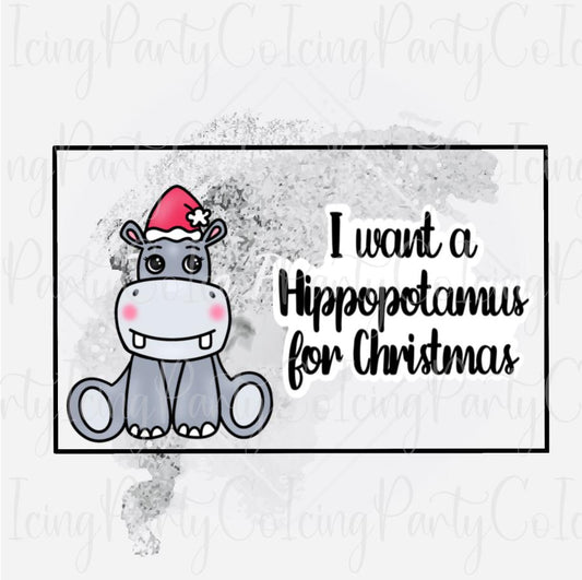 Hippopotamus Christmas Set Cookie Cutter