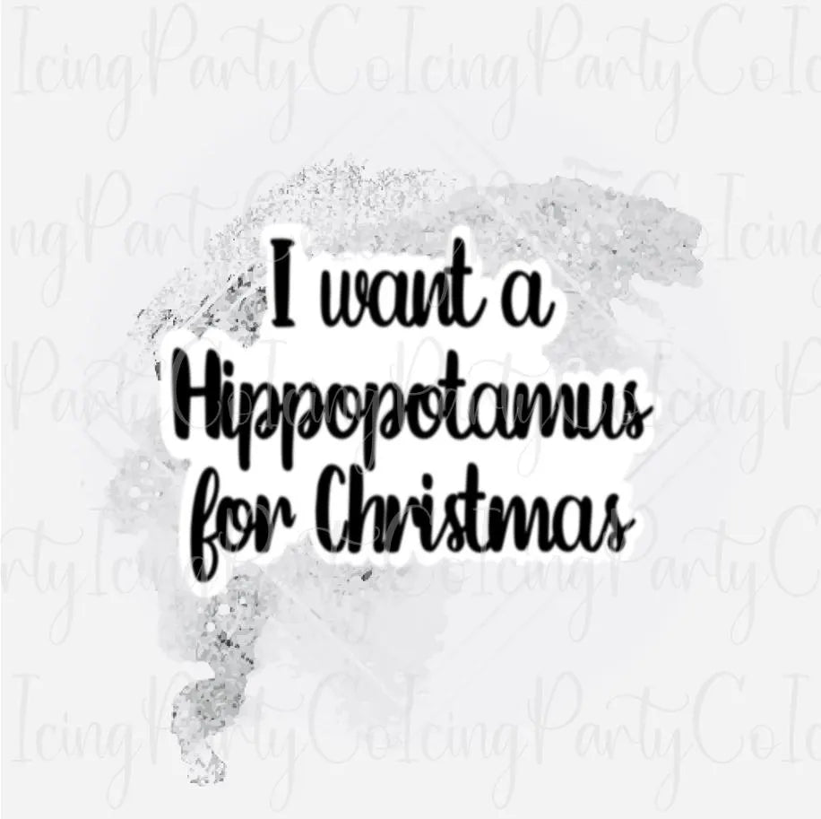 Hippopotamus Christmas Set Cookie Cutter