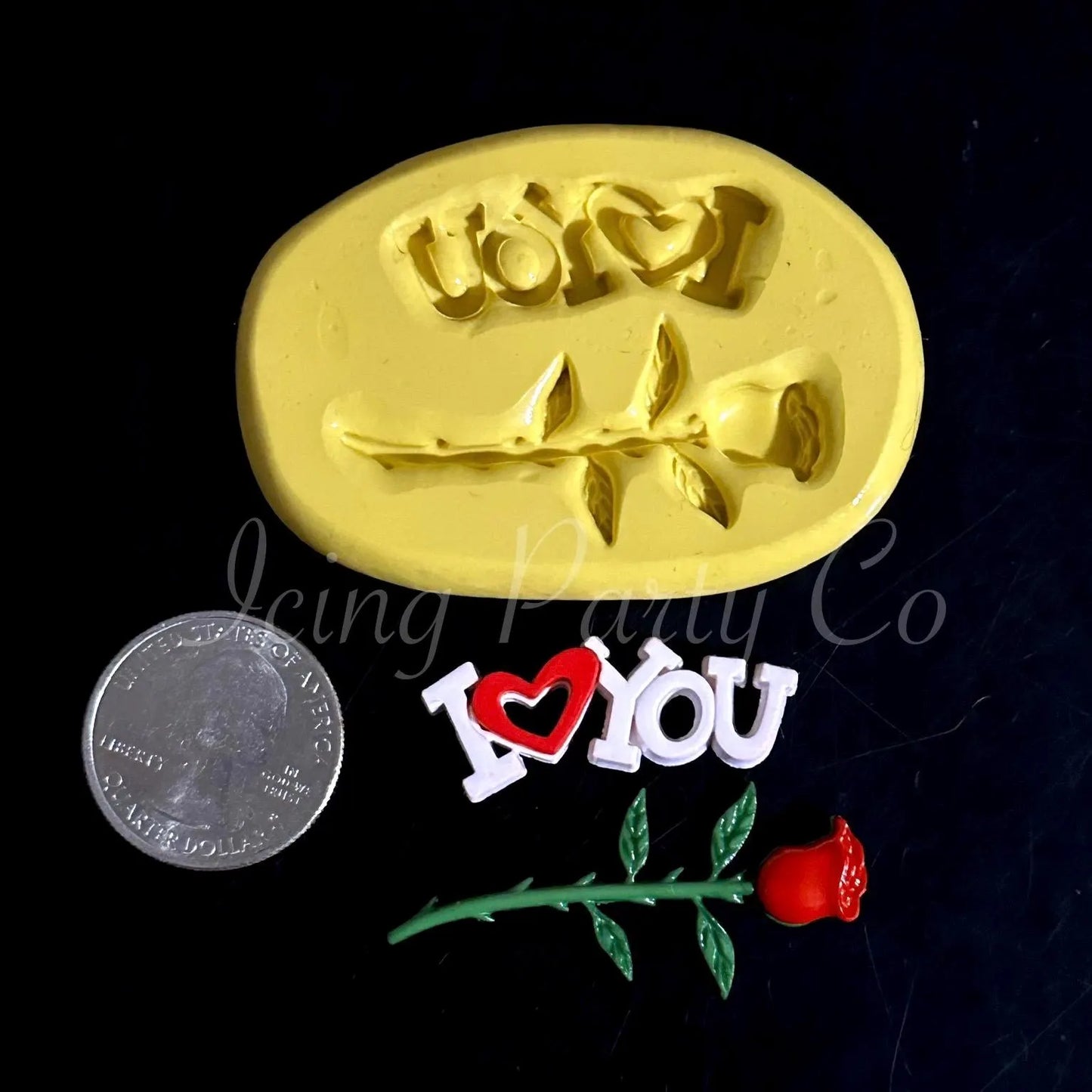 Long Stem Rose & I Love You Mold