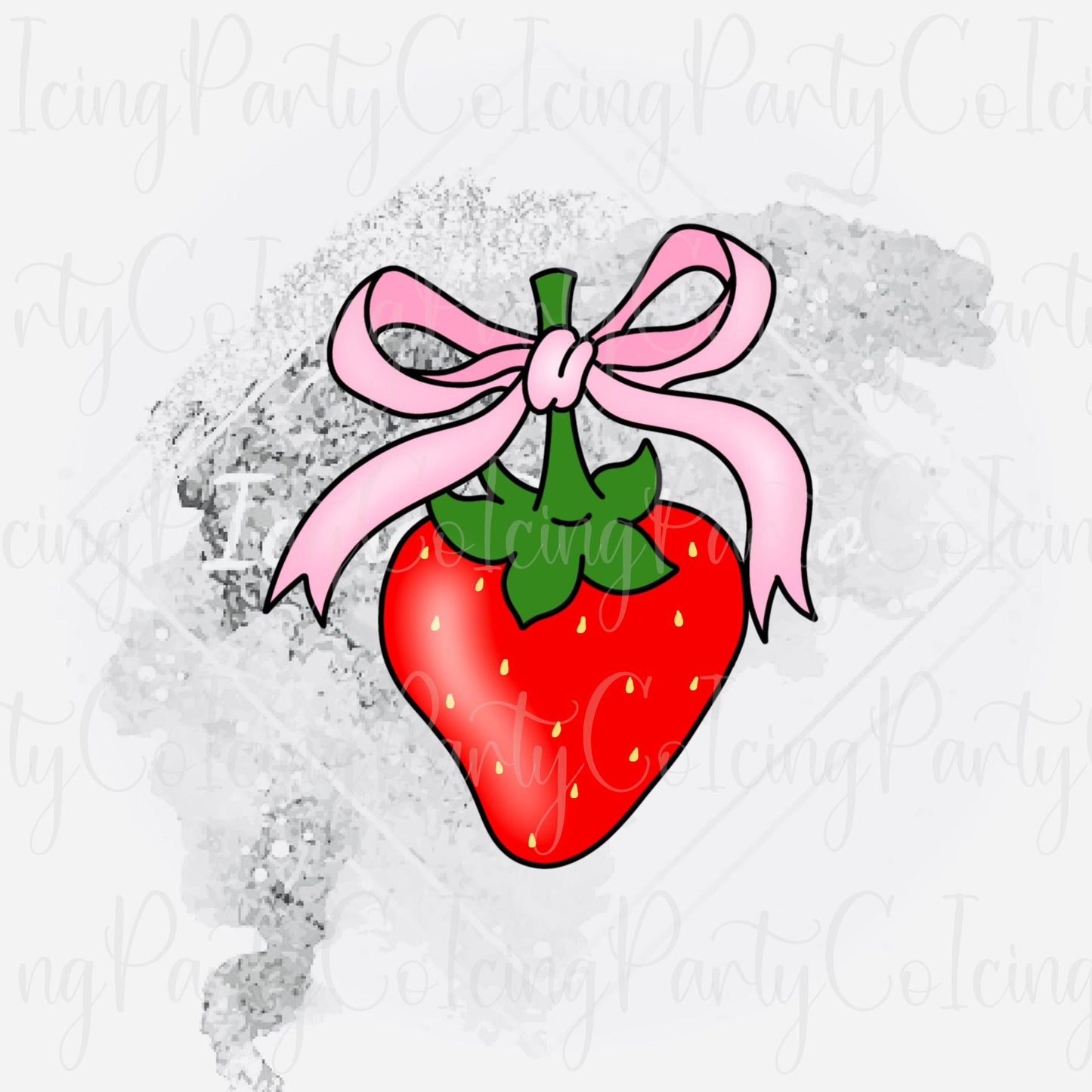 Single Coquette Strawberry Cookie Cutter