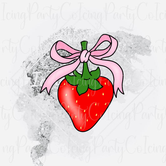 Single Coquette Strawberry Cookie Cutter